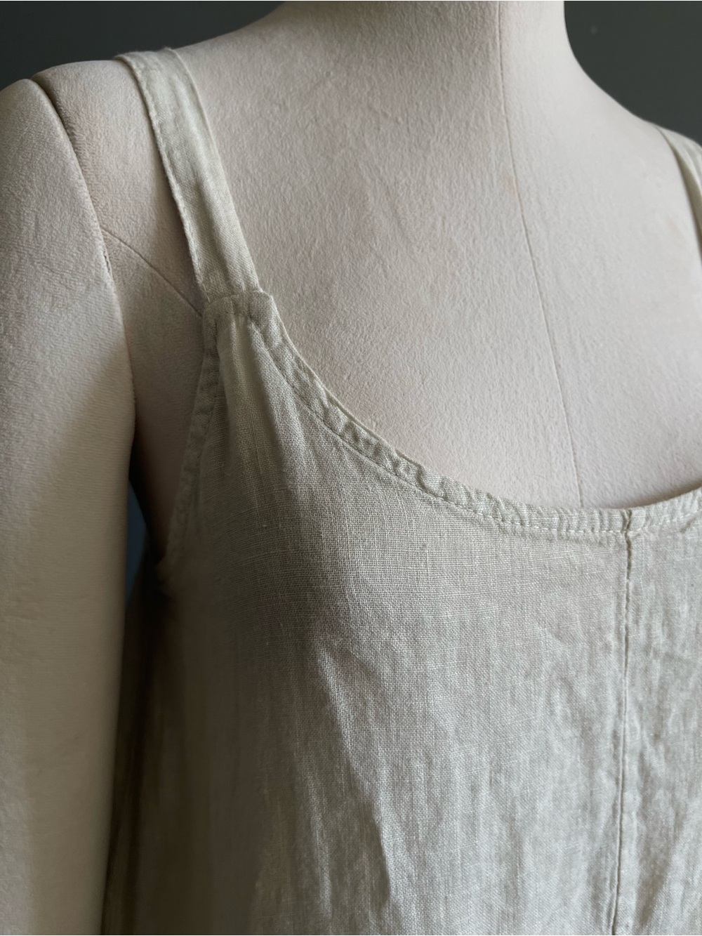 Made in Italy 100% Linen Ivory Oversized Romper Coastal Lagenlook Quiet Luxury - Picture 2 of 12